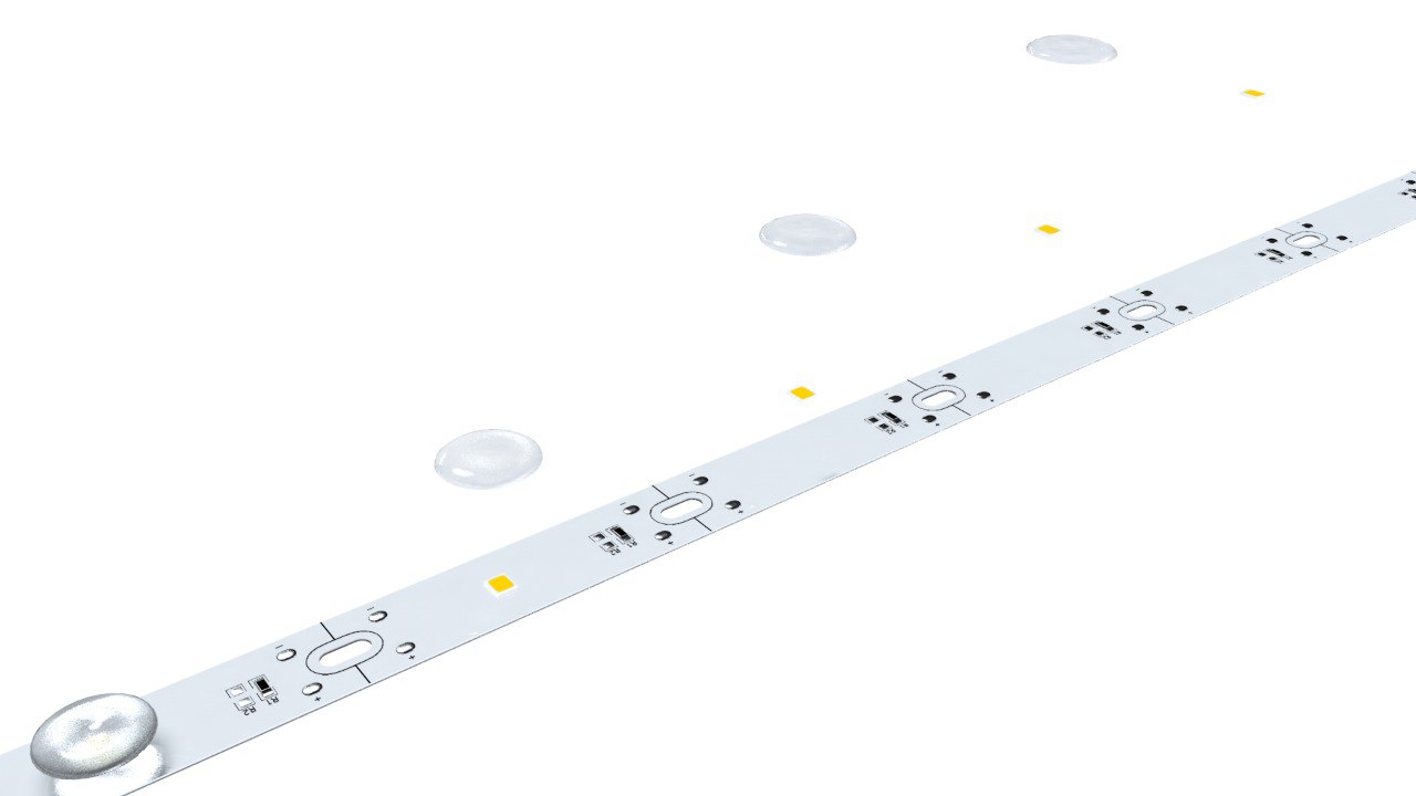 Ultra-slim 20mm LED light bar close-up
