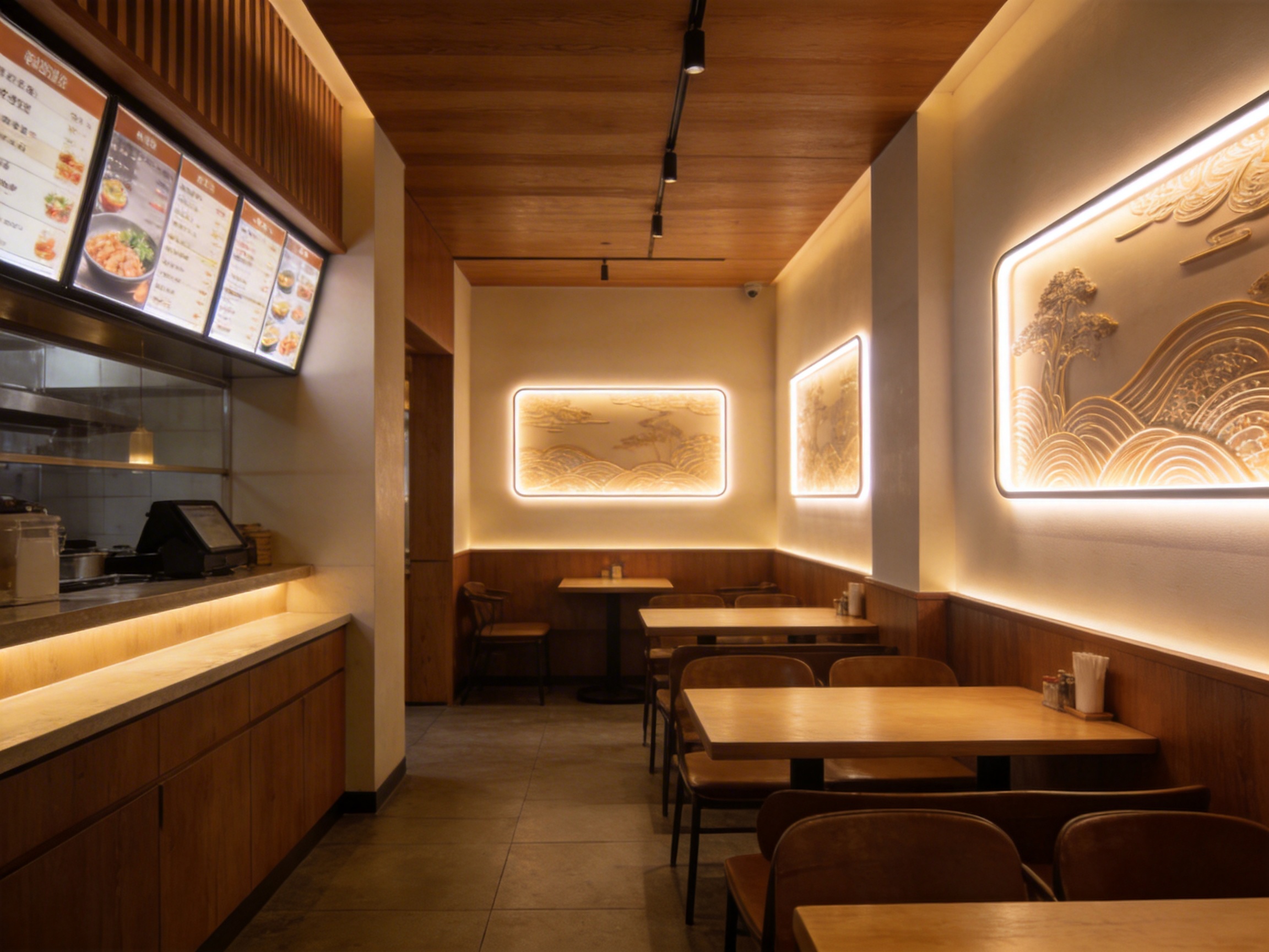 Restaurant menu lightbox