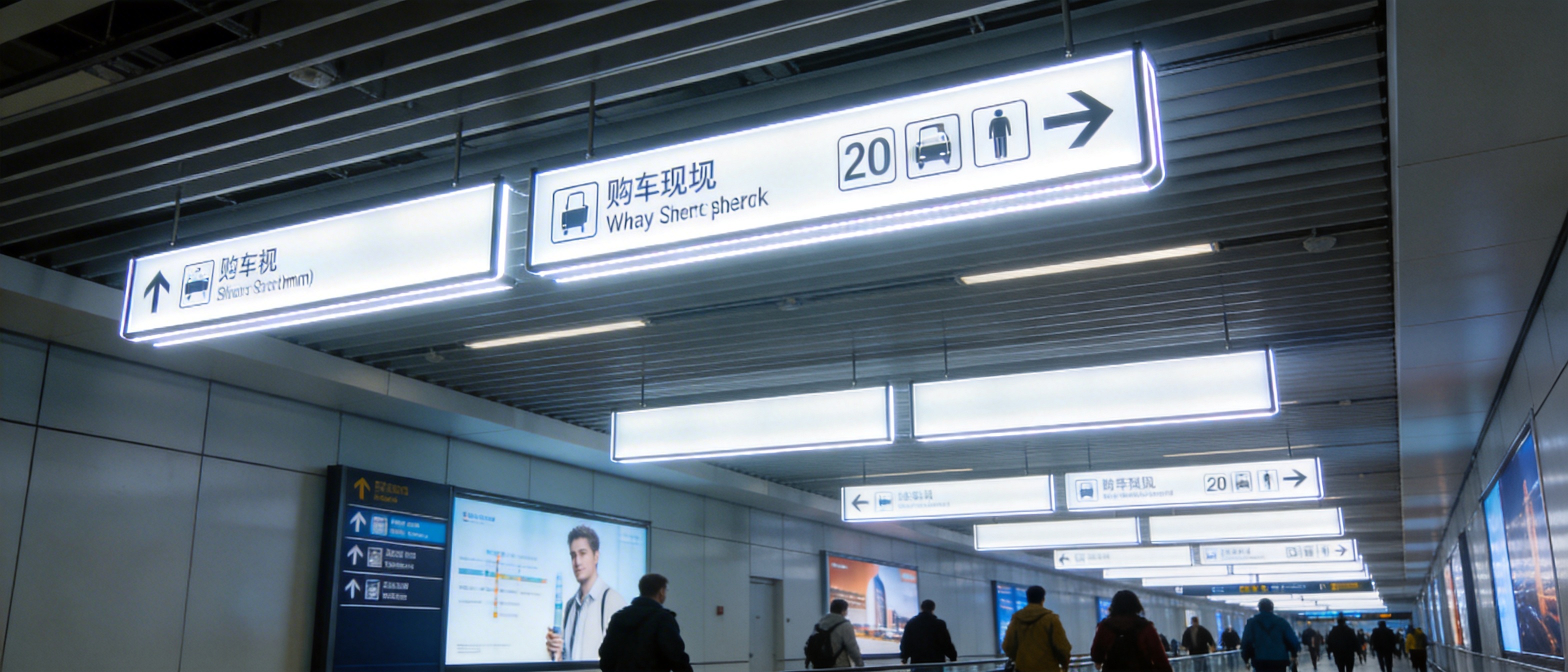 Transit station lightbox